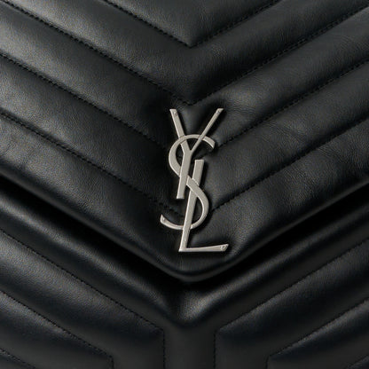 Saint Laurent Calfskin Y Quilted Monogram Large Loulou Chain Satchel Black 9 of 11