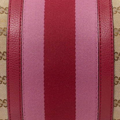 Gucci Monogram Cellarius Calfskin Vintage Web Medium Boston Beige Ebony Soft Burgundy Peonia Flower 11 of 15