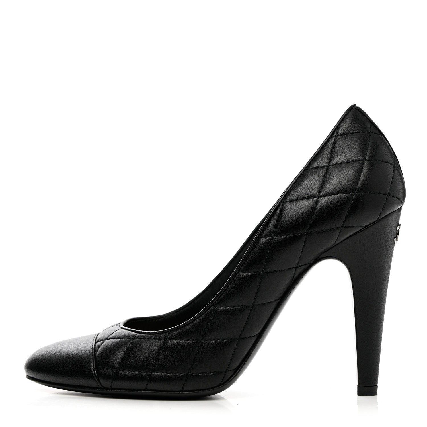 Chanel Lambskin Quilted Cap Toe Pumps 39 Black 1 of 11