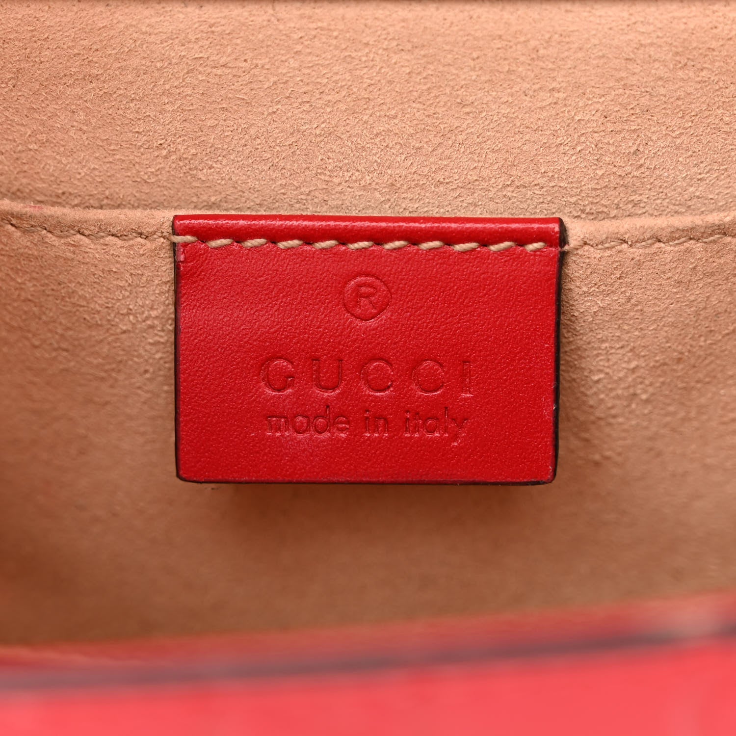 Gucci Guccissima Small Padlock Shoulder Bag Hibiscus Red 6 of 12