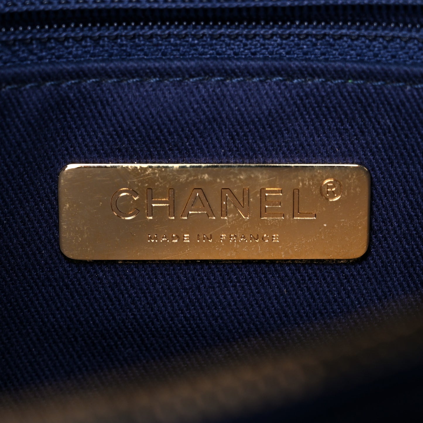 Caviar Diamond Stitched Top Handle Flap Navy