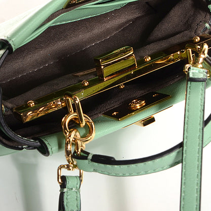 Fendi Shiny Nappa Micro Peekaboo Iconic Satchel Verde Acqua 5 of 8