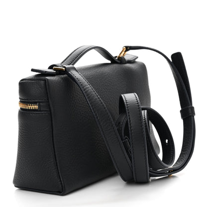 Loro Piana Grained Calfskin L19 Extra Pocket Pouch Navy Blue 2 of 9