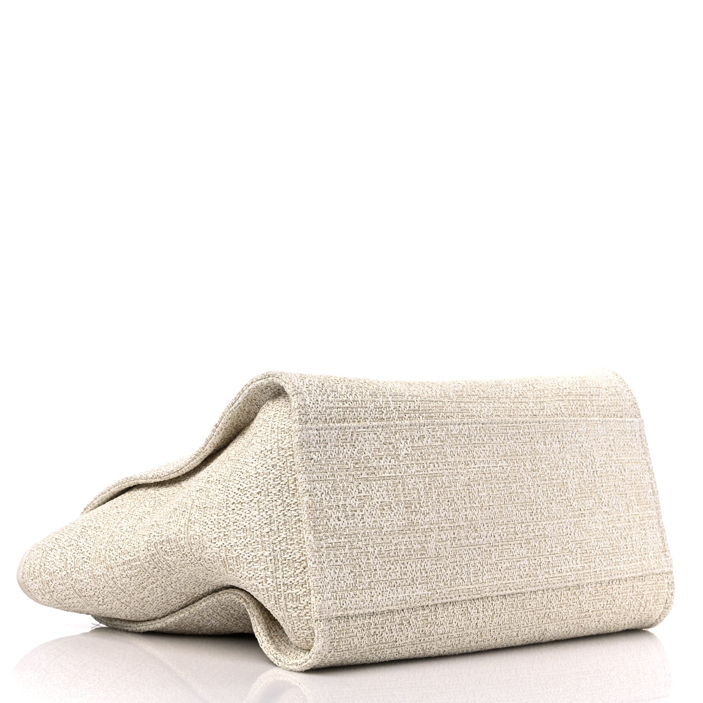 Lurex Boucle Medium Deauville Tote White