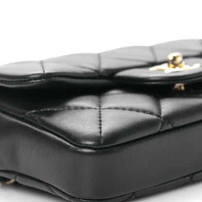 Chanel Lambskin Quilted Mini My Precious Waist Bag Black 8 of 9