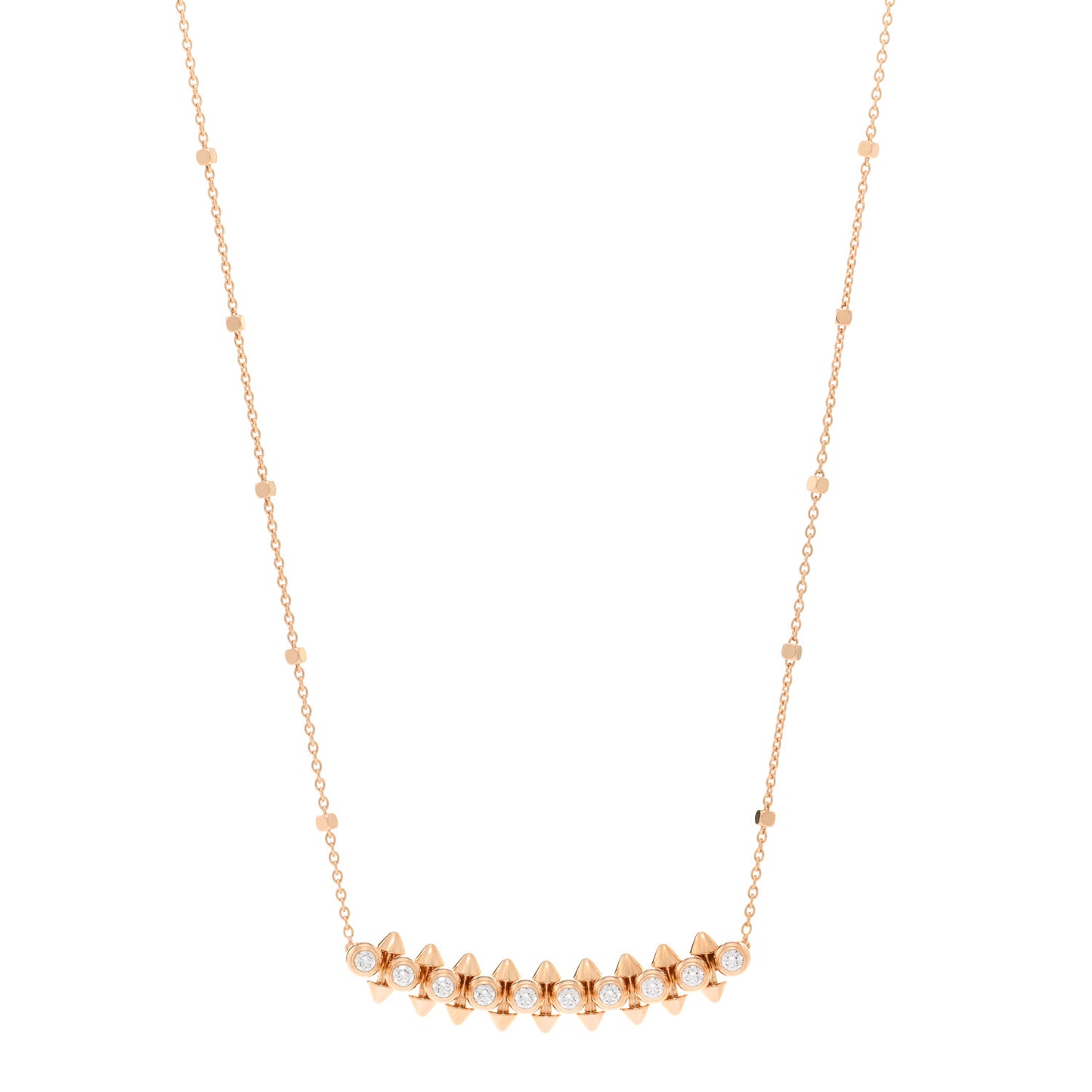 18K Pink Gold Diamond Clash de Cartier Necklace