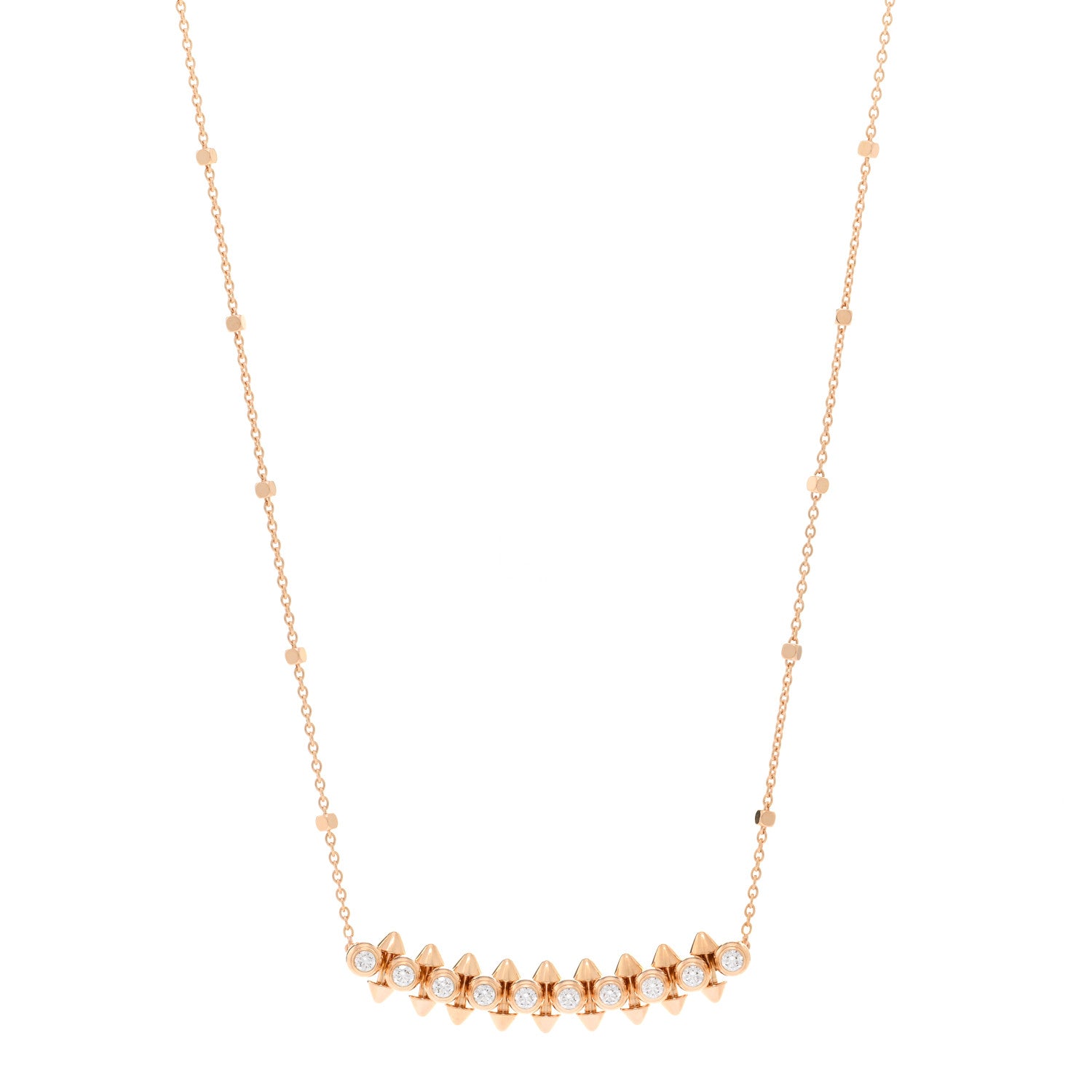 Cartier 18K Pink Gold Diamond Clash de Cartier Necklace 1 of 4