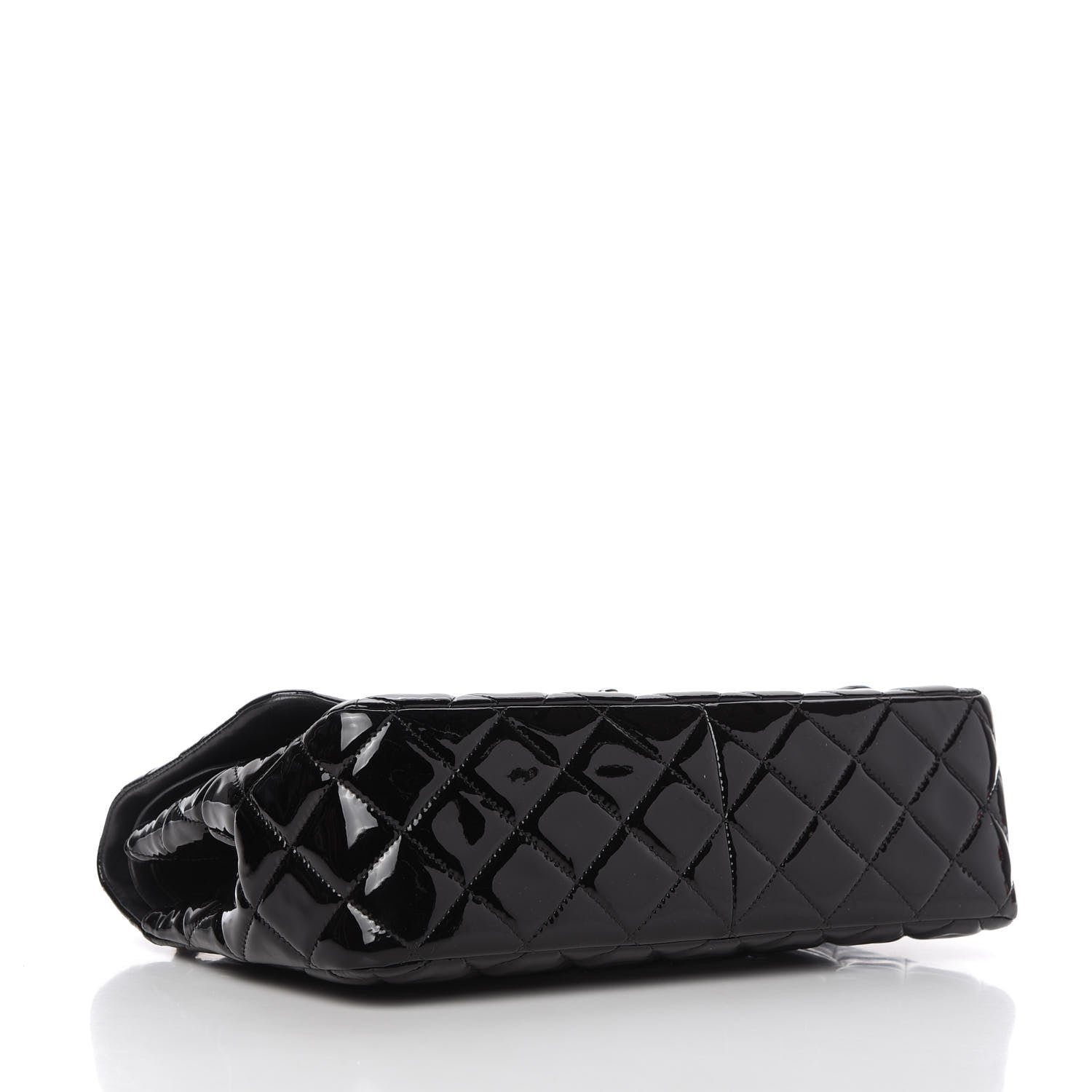 Chanel Patent Quilted Jumbo Double Flap Black 4 of 10