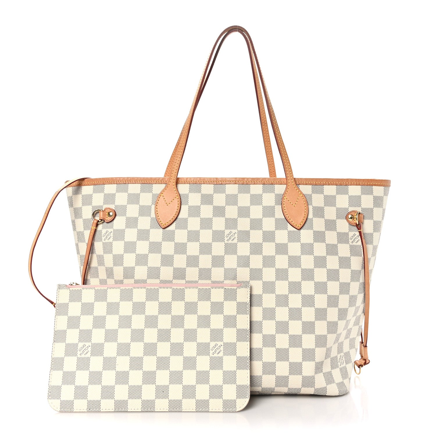 Louis Vuitton Damier Azur Neo Neverfull MM Rose Ballerine 3 of 9