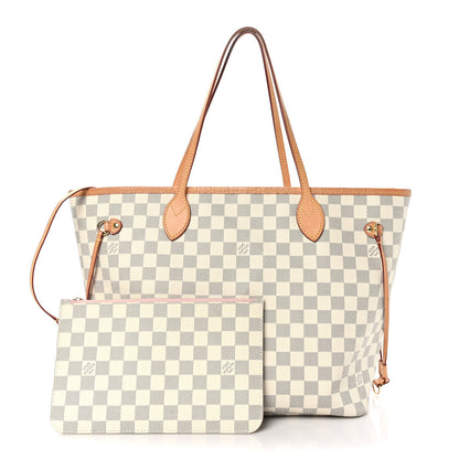 Louis Vuitton Damier Azur Neo Neverfull MM Rose Ballerine 3 of 9
