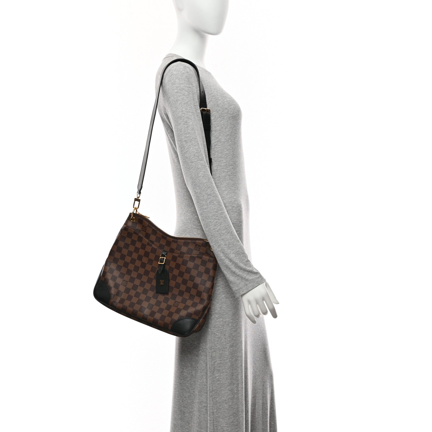Louis Vuitton Damier Ebene Odeon MM Black 2 of 9