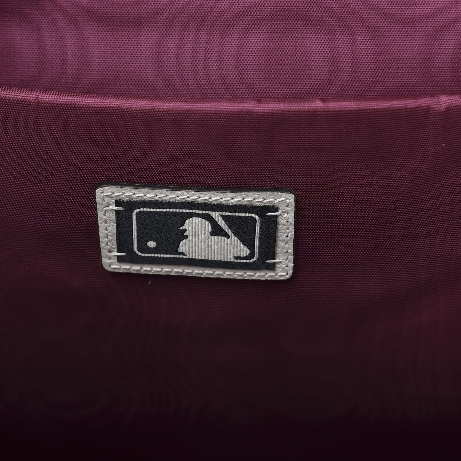 Gucci X MLB Satin Floral Print NY Yankees Patch Backpack Ivory Green 7 of 13