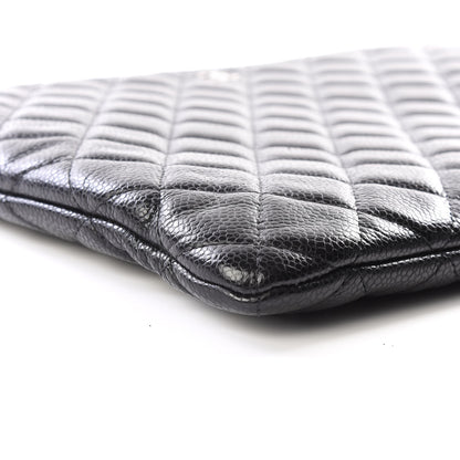 Chanel Caviar Quilted Large Cosmetic Case Black 5 of 10