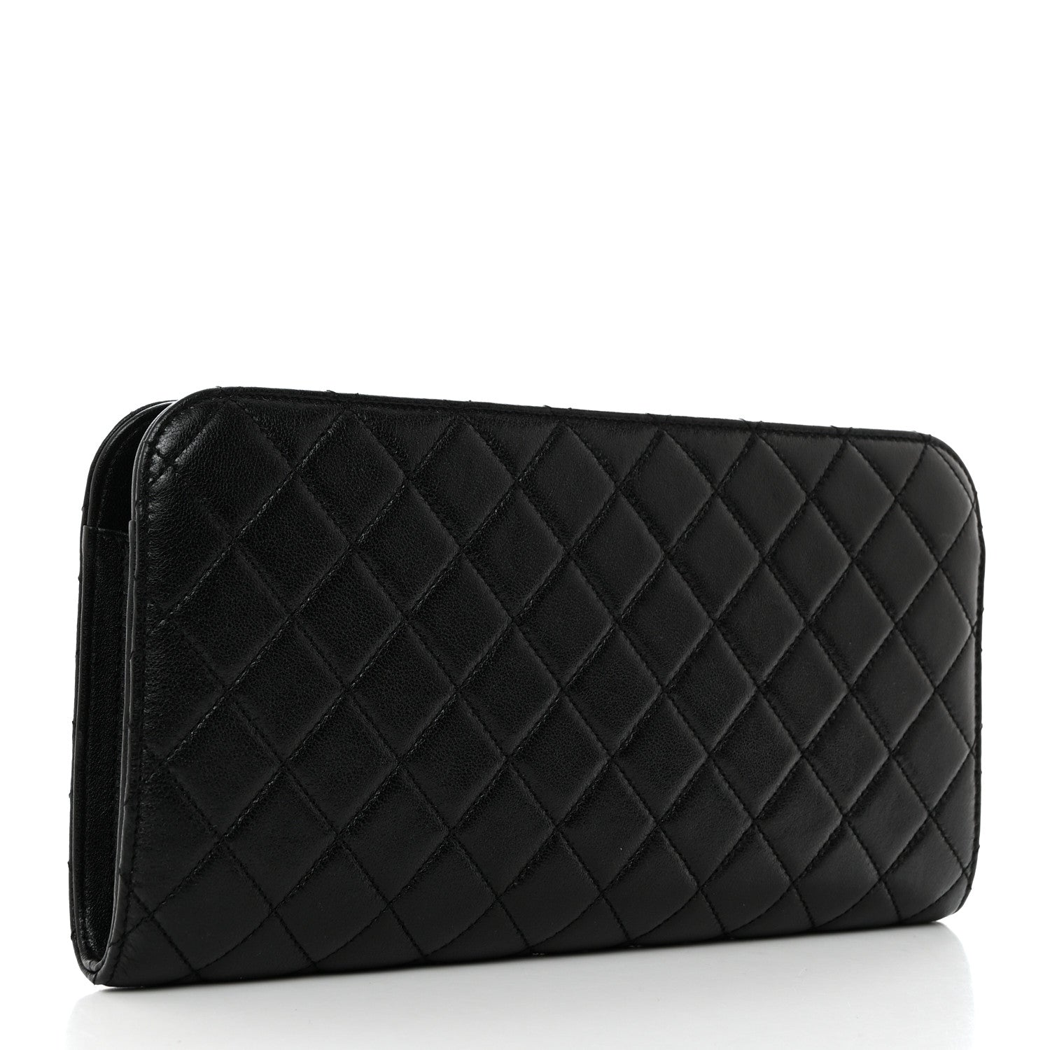 Chanel Lambskin Quilted Coco Midnight Clutch Black 3 of 7