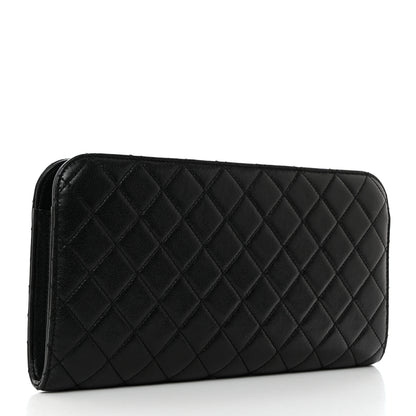 Chanel Lambskin Quilted Coco Midnight Clutch Black 3 of 7