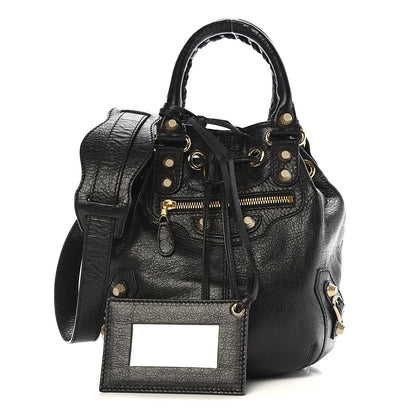 Balenciaga Agneau Giant 12 Gold Hardware Mini Pompon Black 1 of 9
