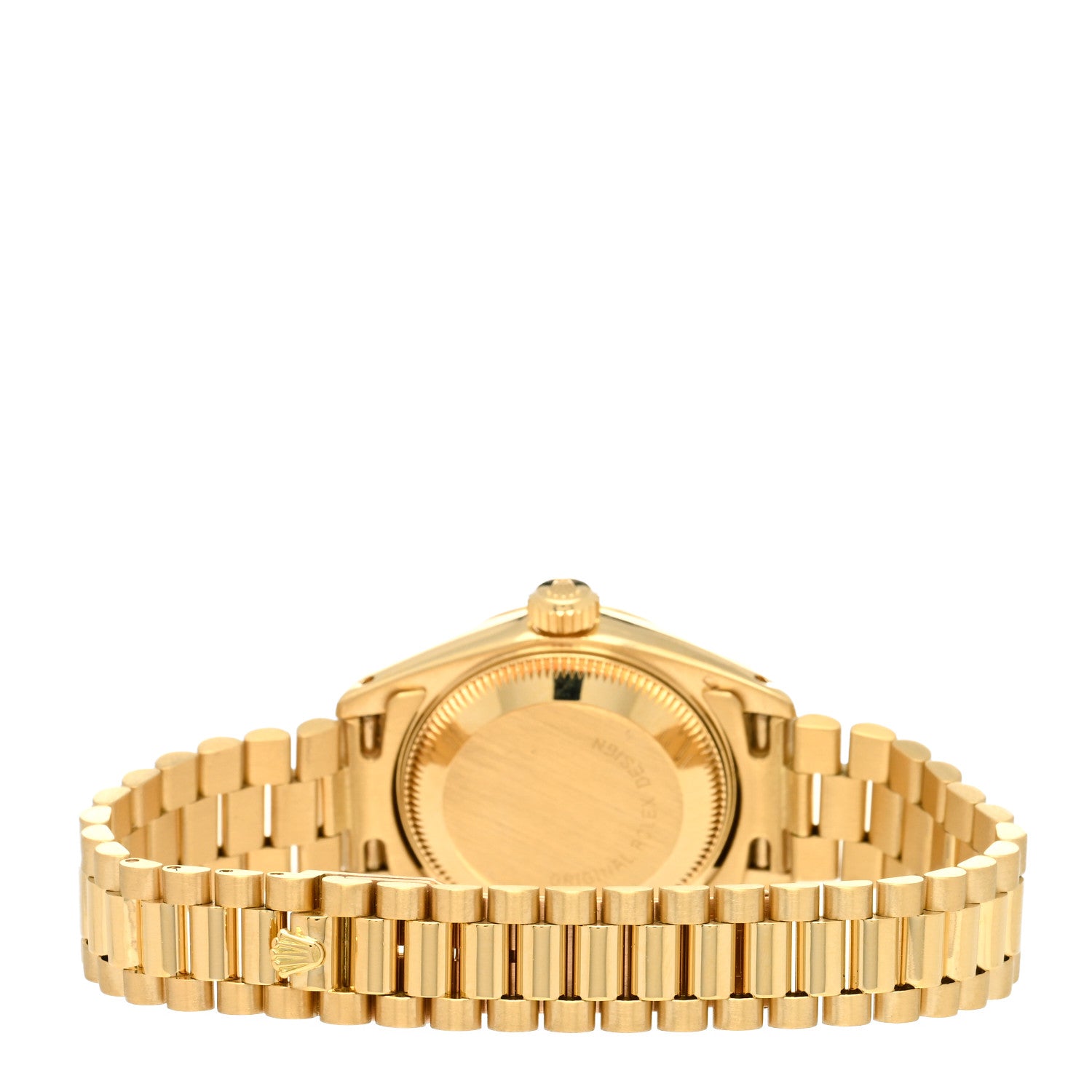 Rolex 18K Yellow Gold 26mm Oyster Perpetual Datejust President Watch Linen 69178 3 of 6