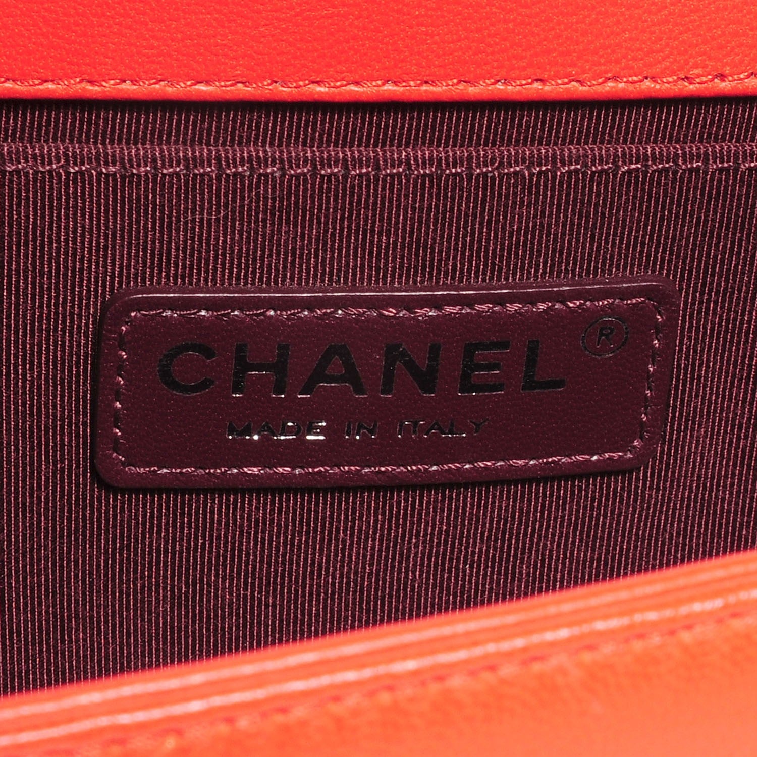 Chanel Wrinkled Lambskin Chevron Quilted Medium Boy Flap Red 6 of 8