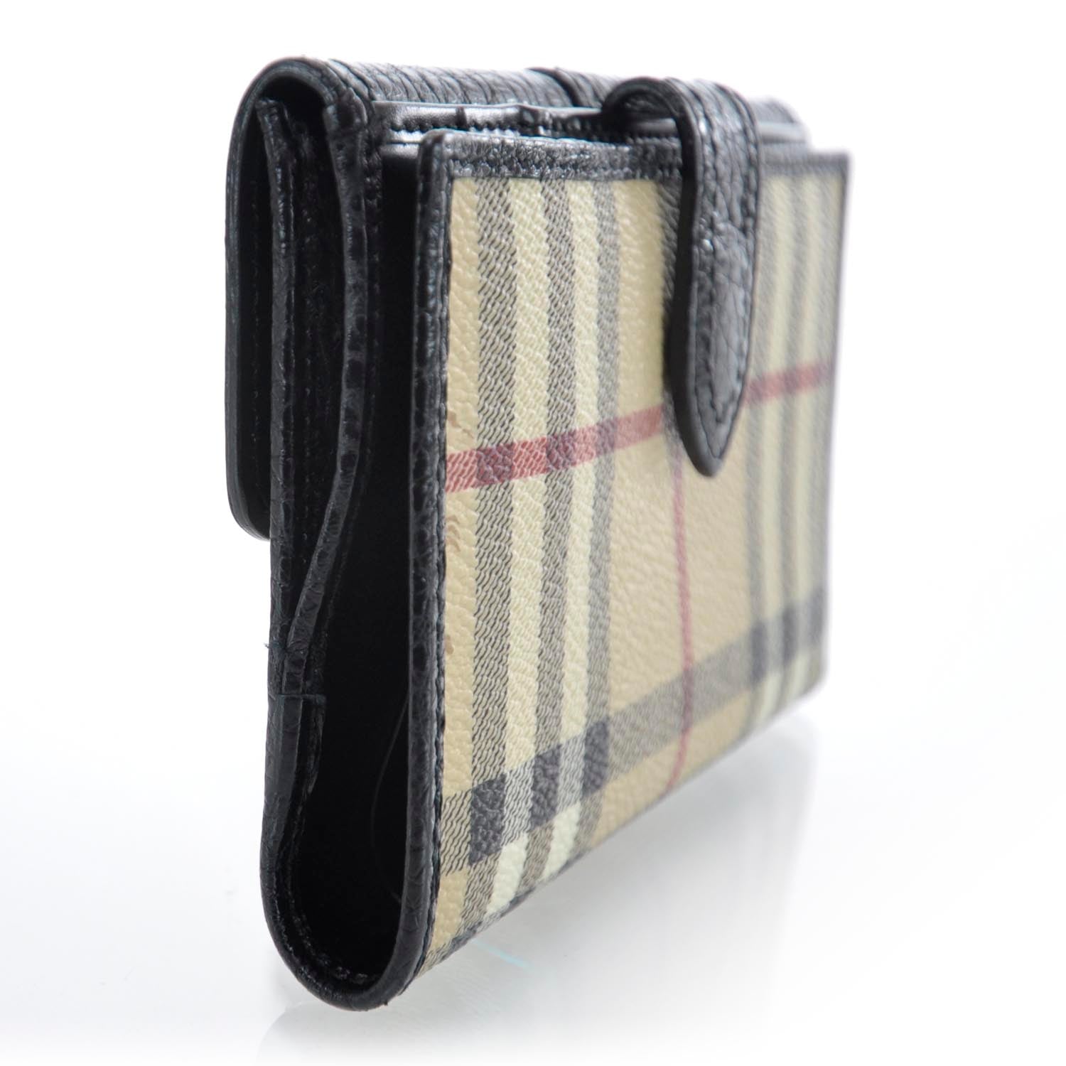 Burberry Haymarket Check Compact Wallet Black 3 of 8