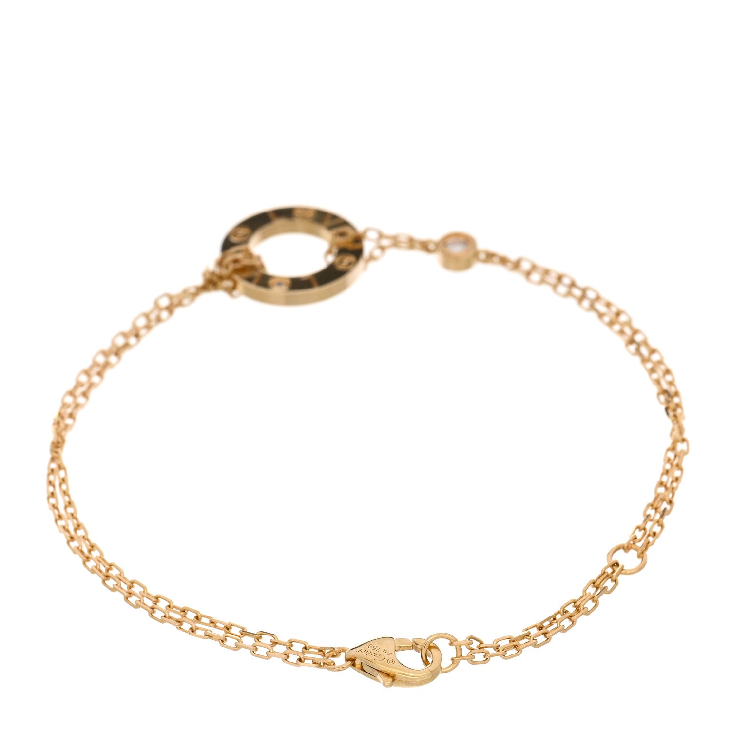 Cartier 18K Yellow Gold Diamond Love Bracelet 2 of 4