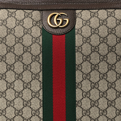 Gucci GG Supreme Monogram Web Medium Savoy Trolley Beige Ebony 7 of 9