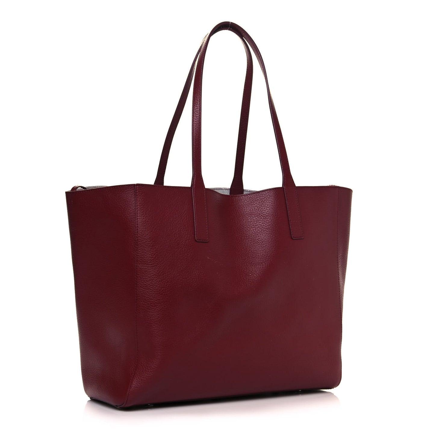 Grained Calfskin Medium Reversible Wandel Tote Ruby Tan