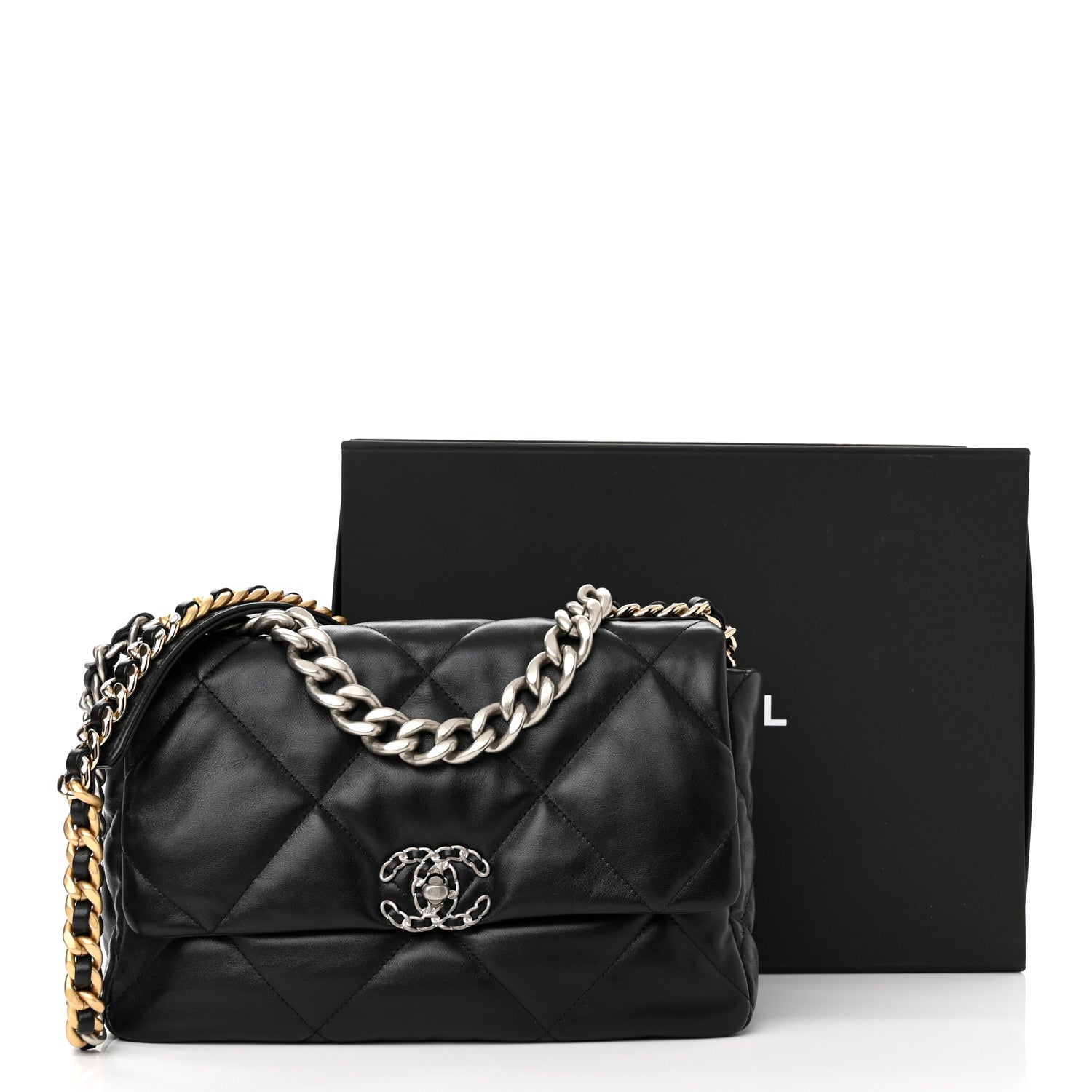 Chanel Lambskin Quilted Large Chanel 19 Flap Black 11 of 11
