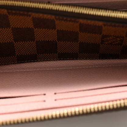 Louis Vuitton Damier Ebene Clemence Wallet Rose Ballerine 5 of 11