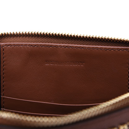 Burberry Haymarket Check Peyton Crossbody Clutch Bag Toffee 8 of 20