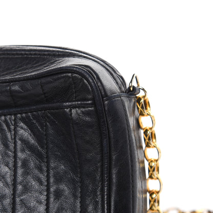 Chanel Lambskin Vertical Quilted Tassel Camera Case Black 17 of 18