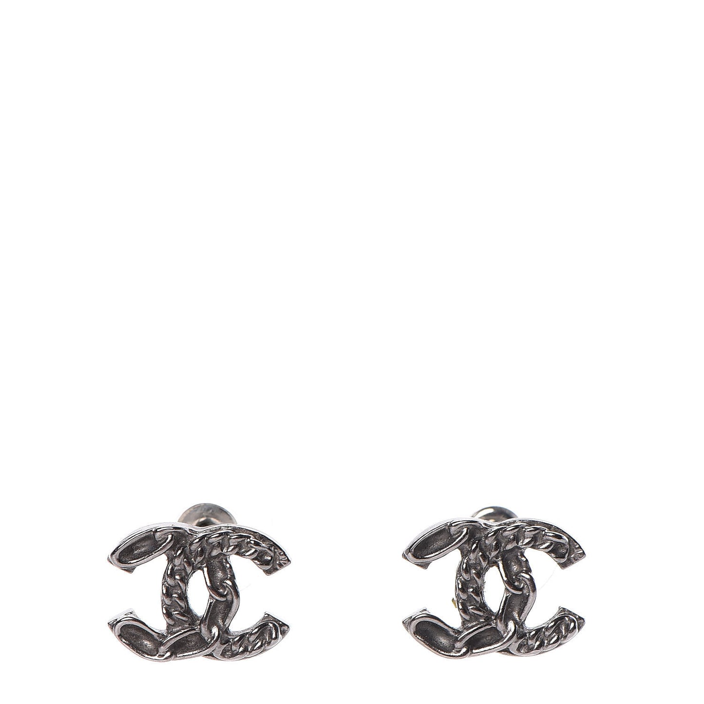 Ruthenium CC Chain Earrings