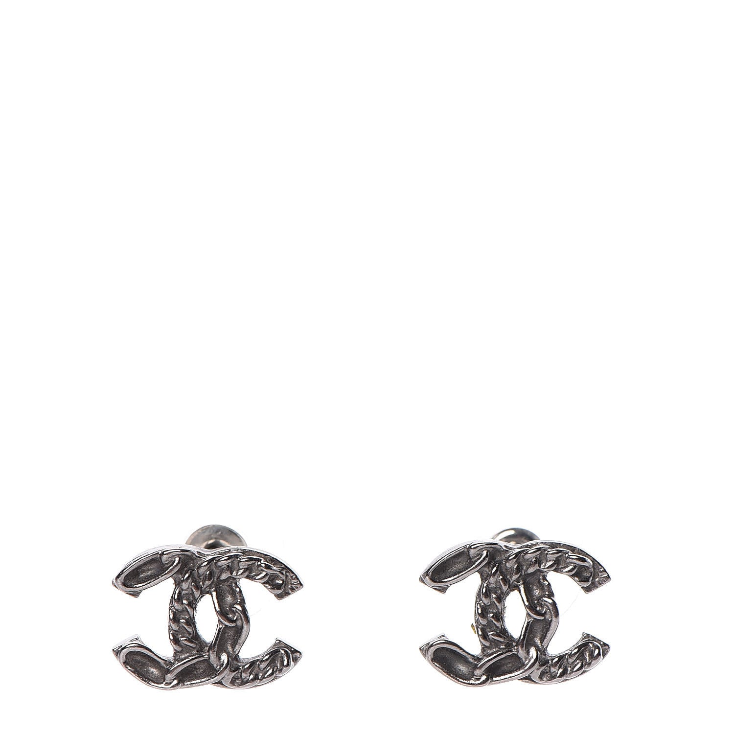 Chanel Ruthenium CC Chain Earrings 1 of 4