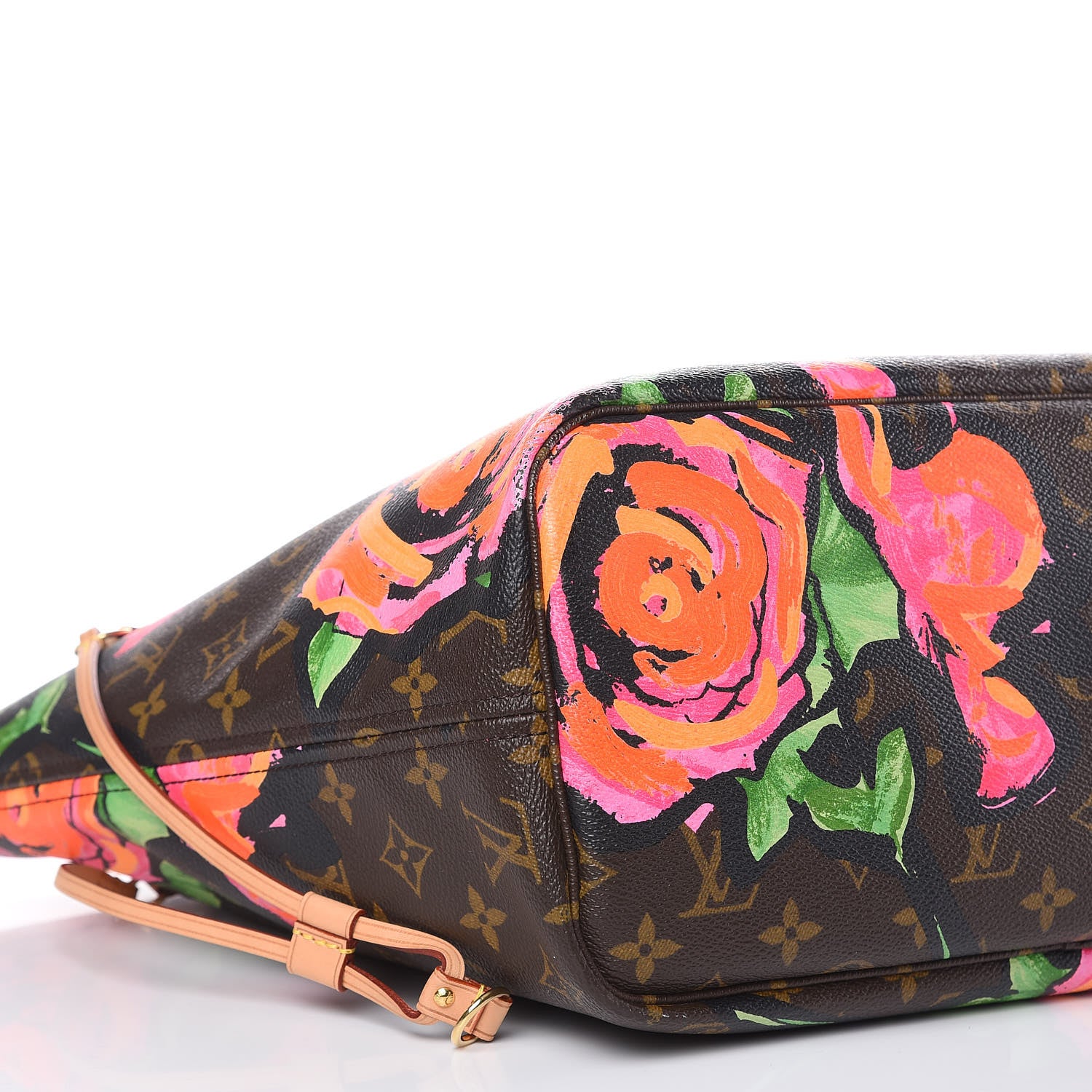 Louis Vuitton Monogram Roses Neverfull MM 8 of 13