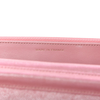 Chanel Iridescent Caviar Quilted Wallet on Chain WOC Rose Pink 9 of 11