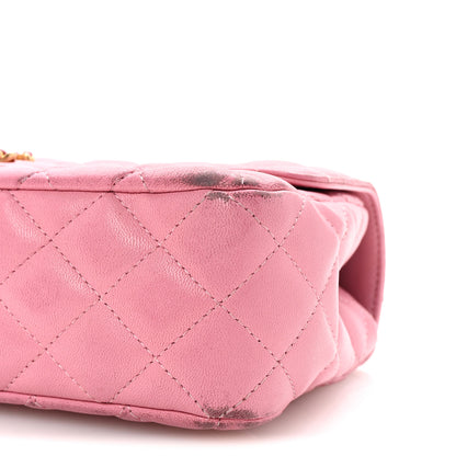 Chanel Lambskin Quilted Mini Strass On Top Flap Pink 10 of 13