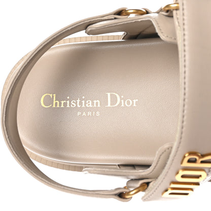 Christian Dior Lambskin Dioract 10mm Sandals 40 Beige 7 of 9
