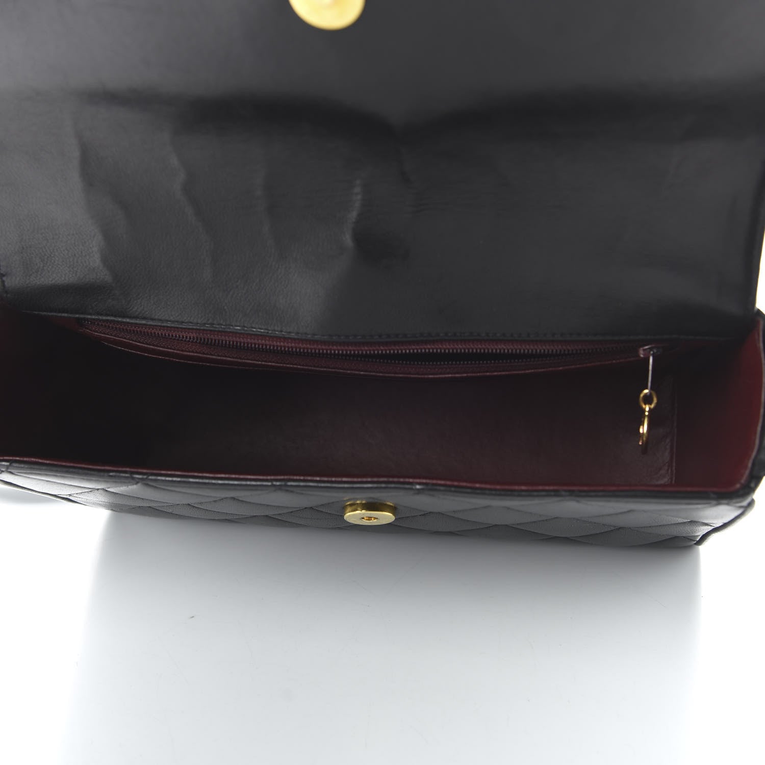 Chanel Lambskin Quilted CC Flap Shoulder Bag Black 5 of 10
