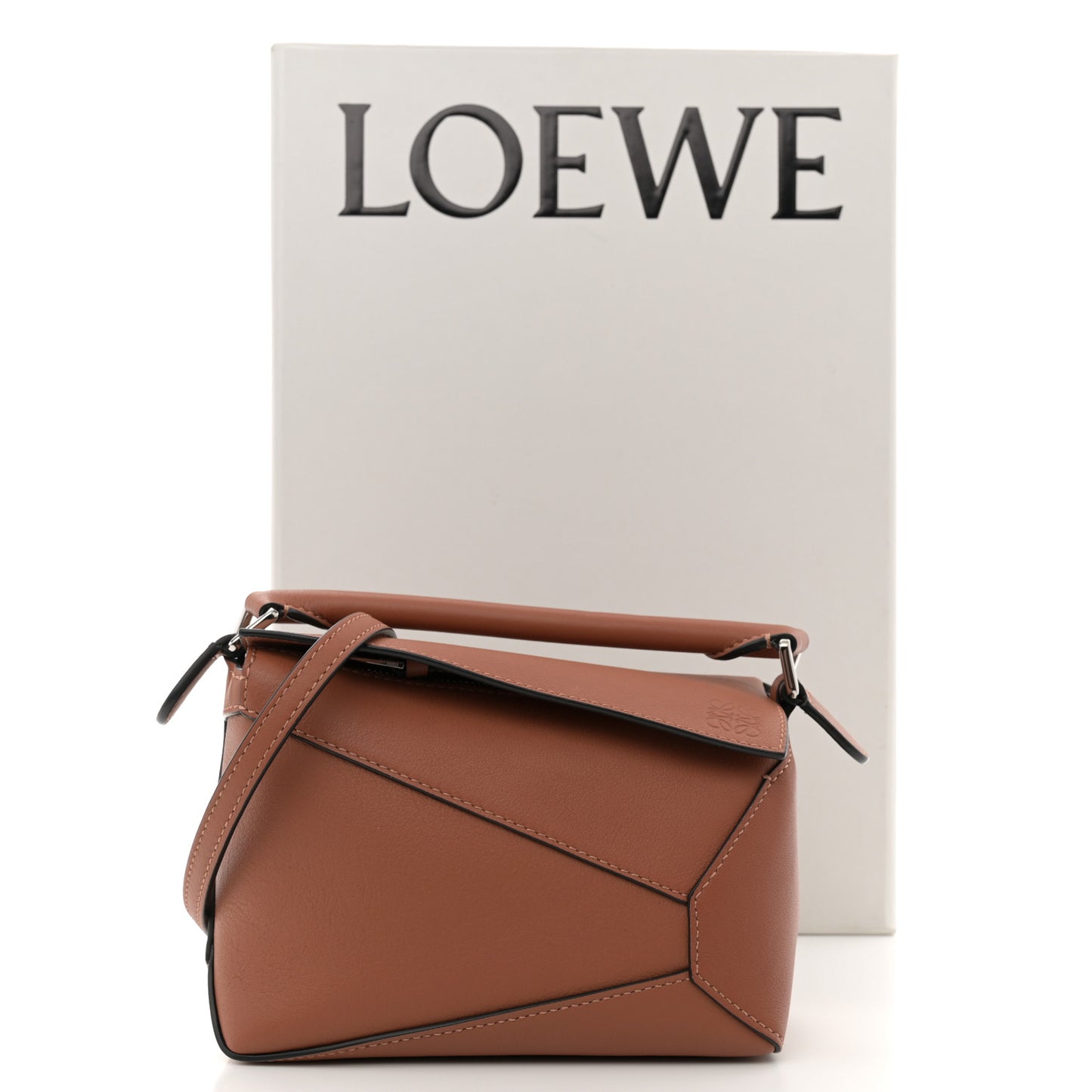 Calfskin Mini Puzzle Edge Bag Tan