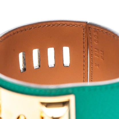 Hermes Epsom Collier de Chien CDC Bracelet S Malachite 5 of 7