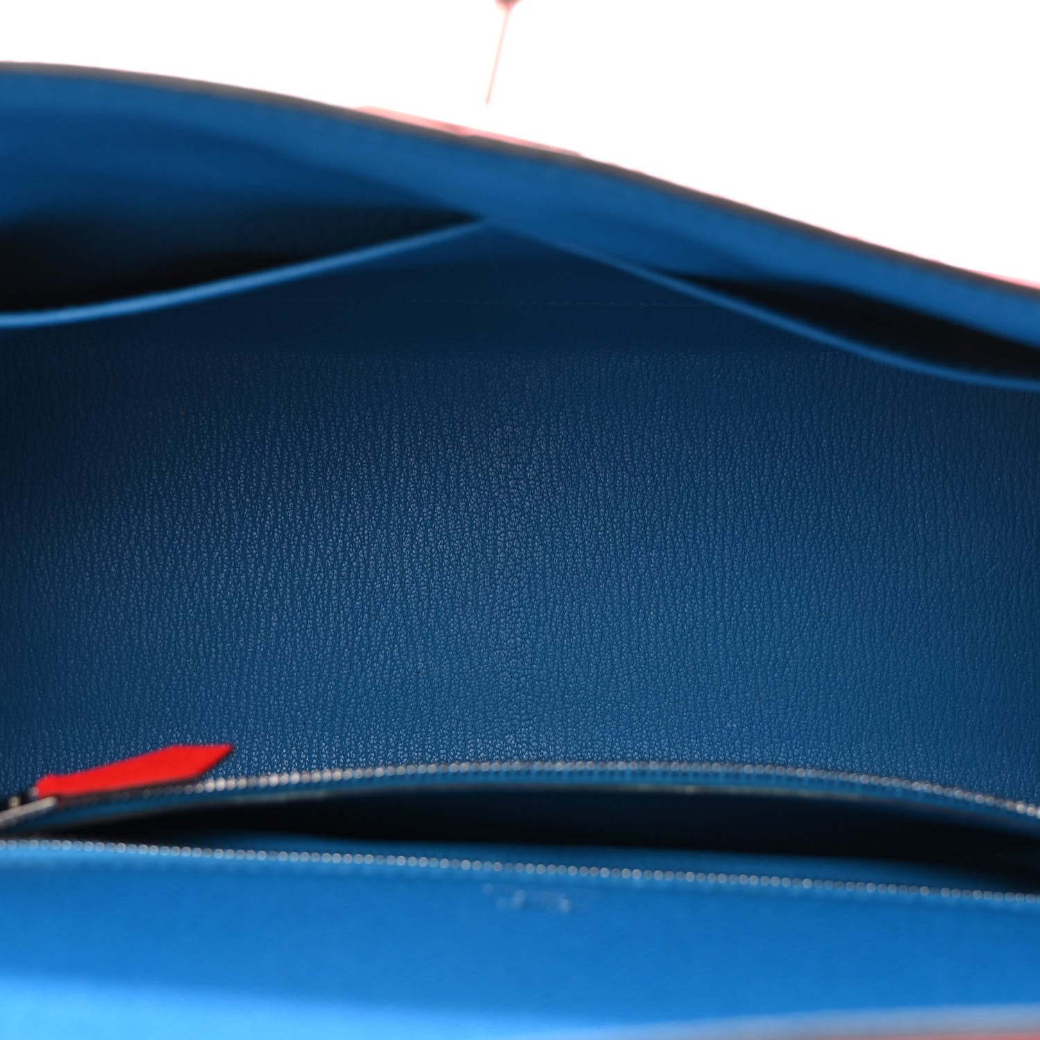 Hermes Epsom Casaque Kelly Sellier 28 Rouge Coeur Rose Extreme Bleu Zanzibar 4 of 10