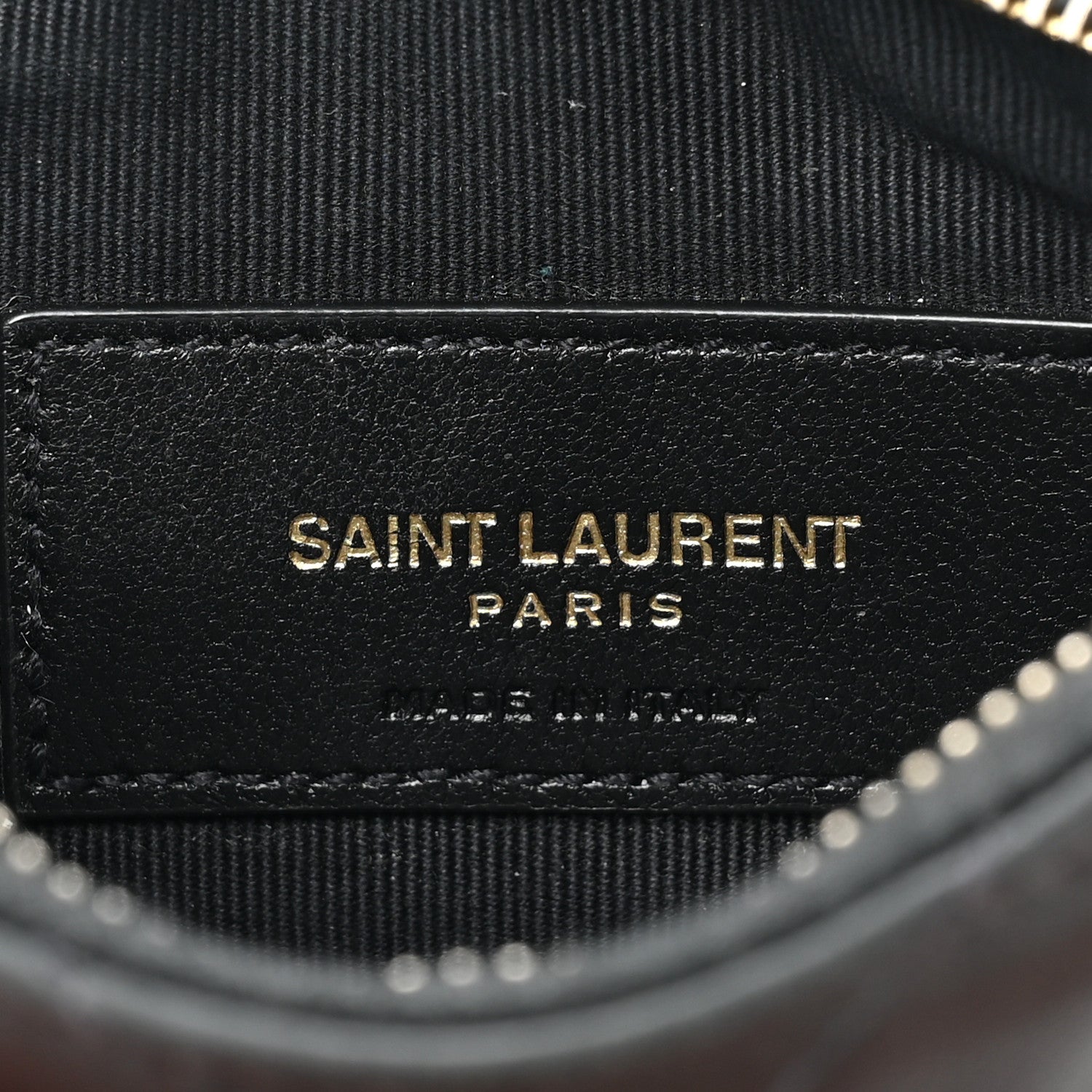 Saint Laurent Calfskin Matelasse Monogram Key Pouch Black 6 of 13