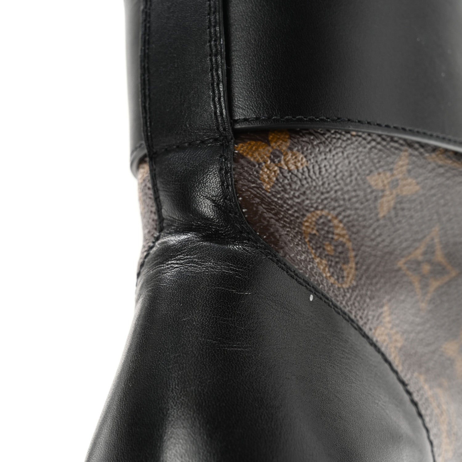 Louis Vuitton Calfskin Monogram Wonderland Flat Ranger Boots 39.5 Black 12 of 12