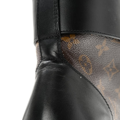 Louis Vuitton Calfskin Monogram Wonderland Flat Ranger Boots 39.5 Black 12 of 12