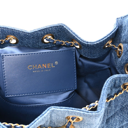 Chanel Washed Denim Quilted Mini Chanel 25 Handbag Blue 6 of 11