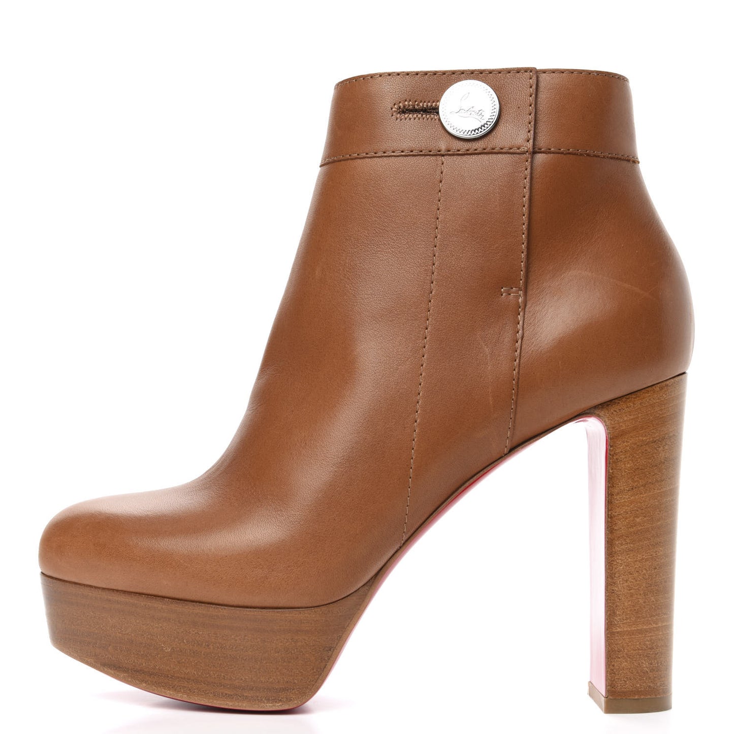 Calfskin Janis Alta 120 Booties 39 Cuoio