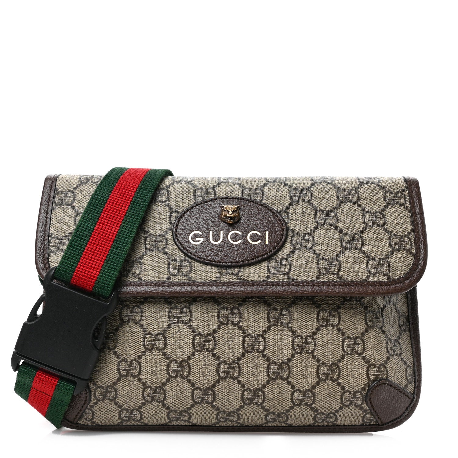 Gucci GG Supreme Monogram Neo Vintage Web Belt Bag Brown 1 of 8