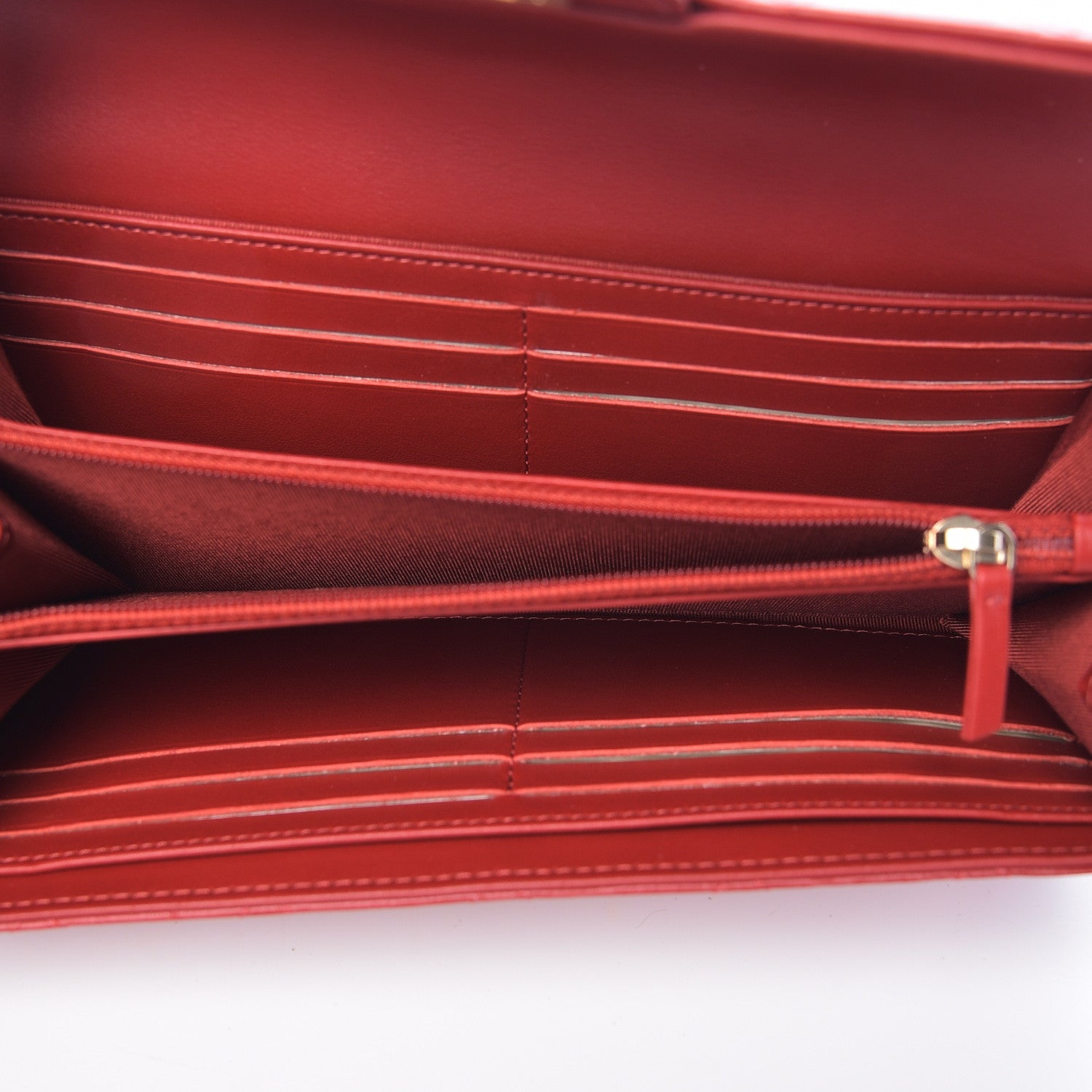 Chanel Aged Calfskin Quilted Large Reissue Gusset Flap Wallet Red 5 of 9