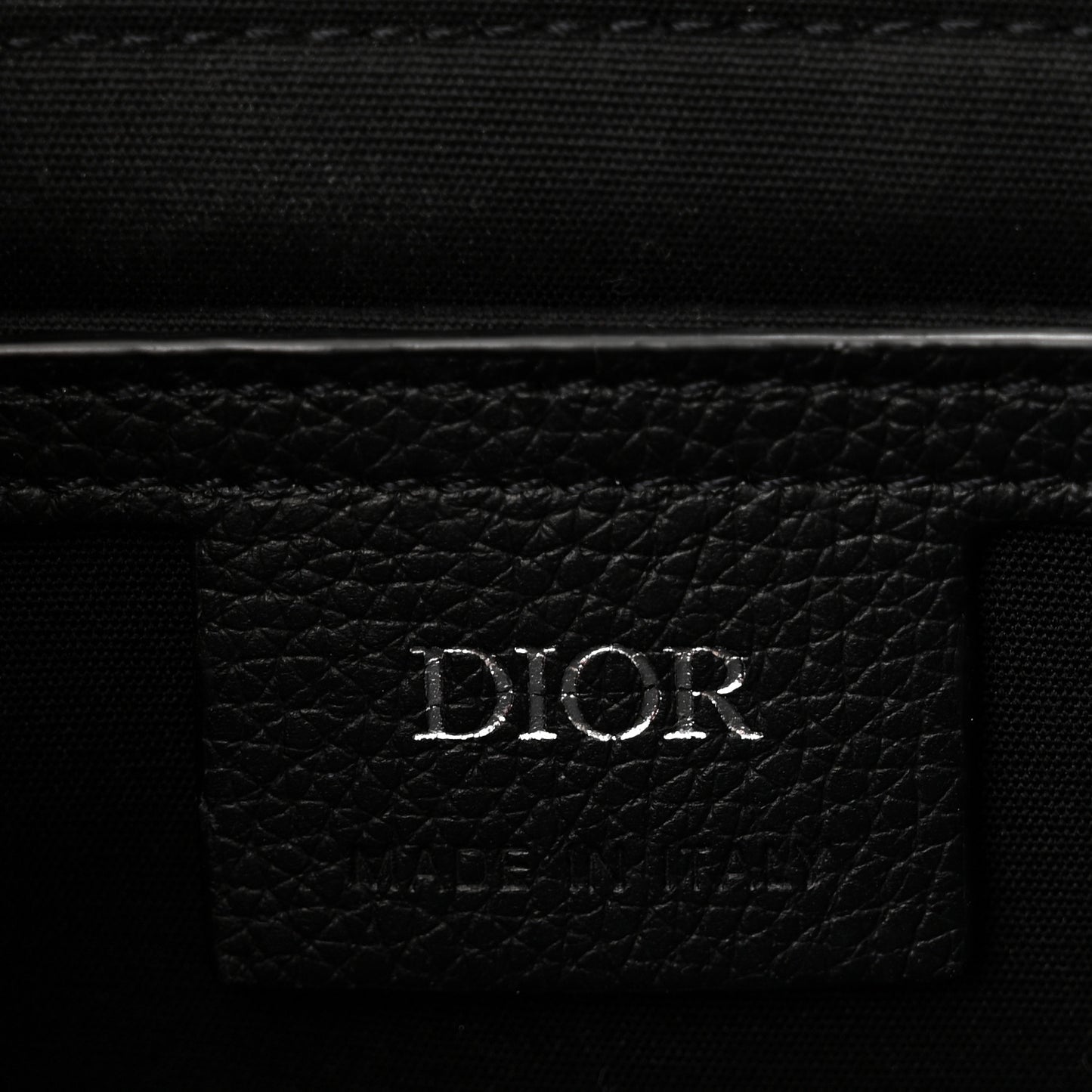 Oblique Jacquard Grained Calfskin Mini Saddle Messenger Bag With Flap Black