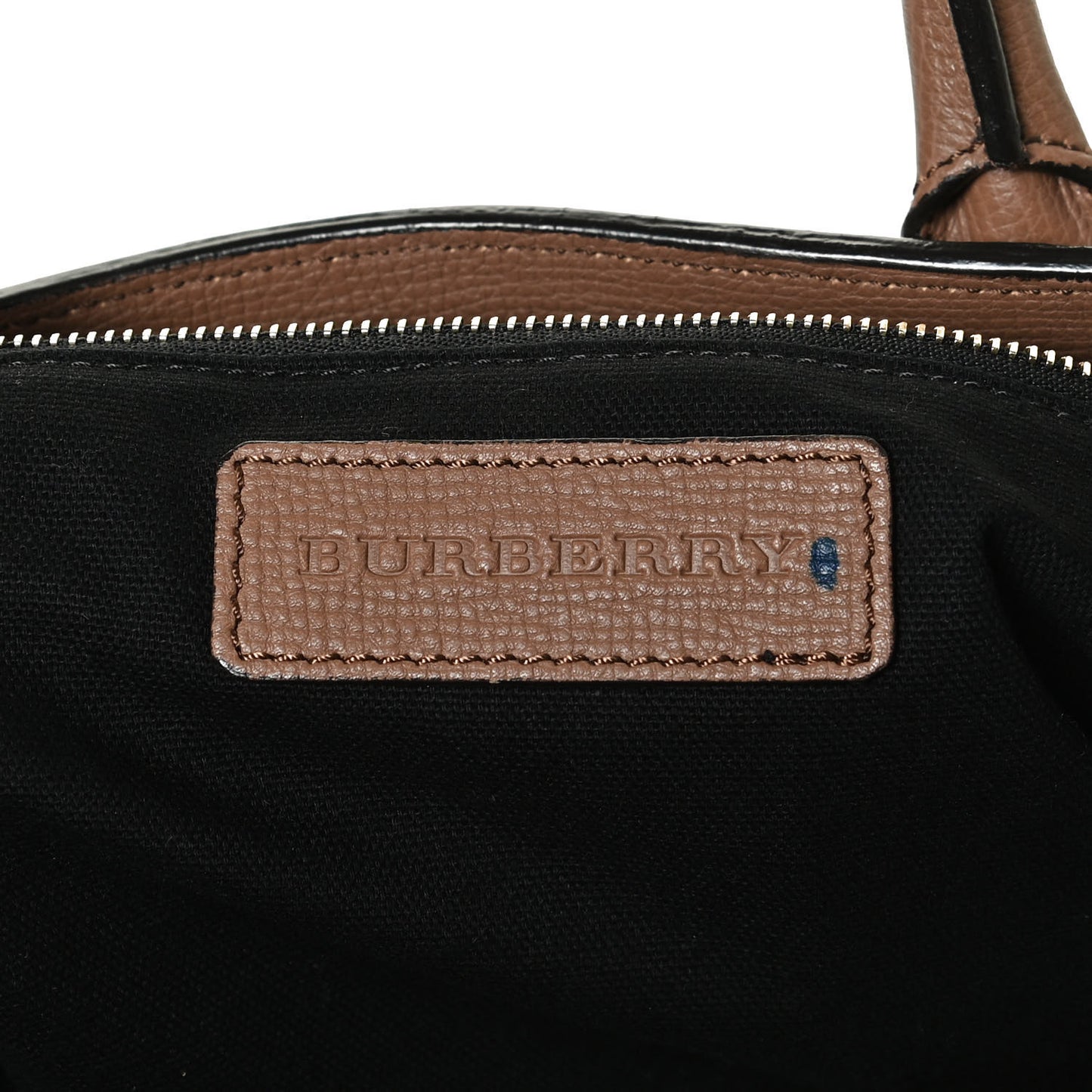 Grainy Calfskin House Check Medium Banner Tote Tan