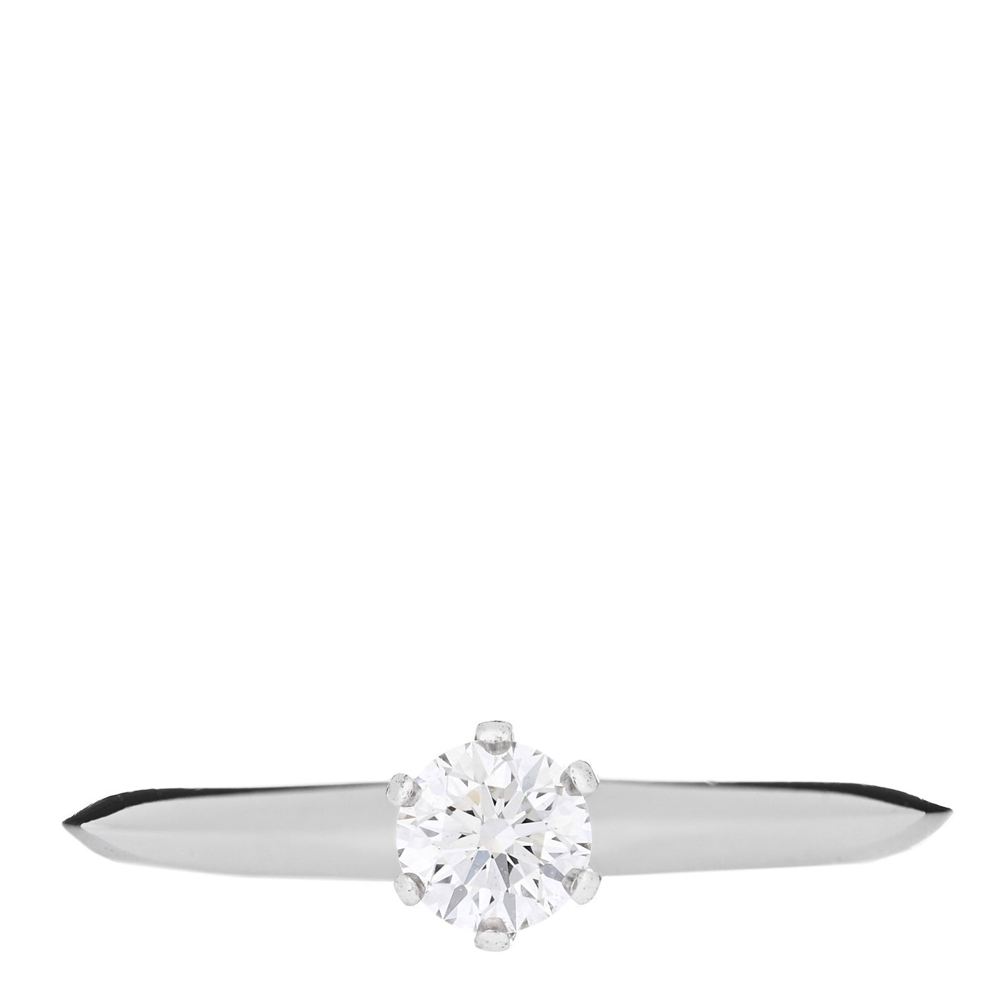 Platinum Diamond .24ct Solitaire Engagement Ring 53 6.5